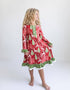 Red Christmas Holiday Reindeer Ruffle Lounge Play Gown