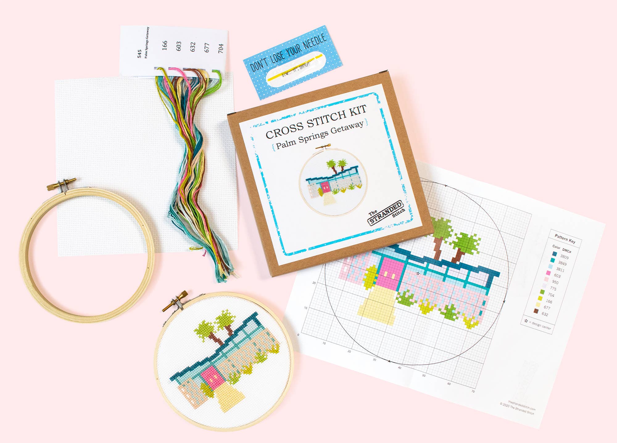 Palm Springs Getaway DIY Cross Stitch Kit