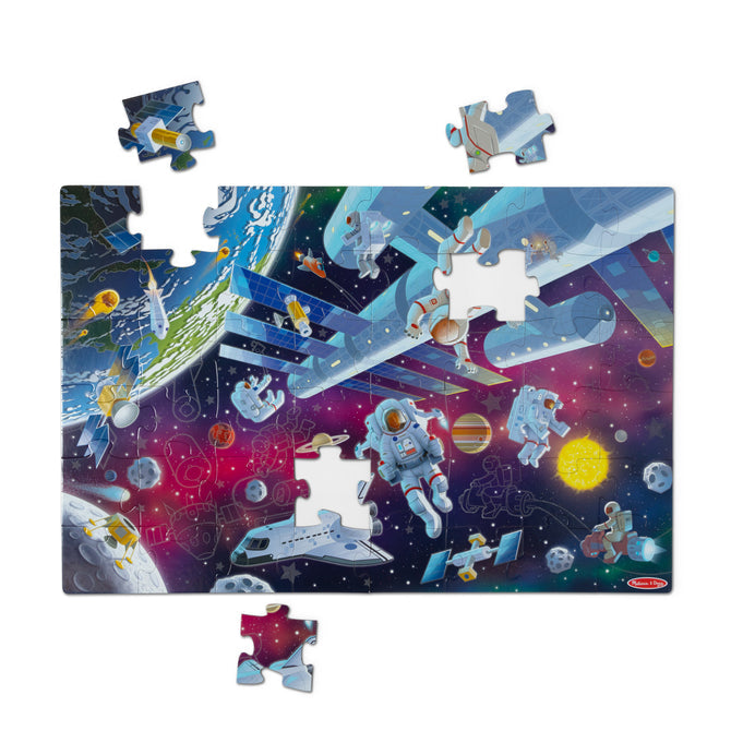 Outer Space Glow-in-the-Dark Floor Puzzle – 48 Pieces
