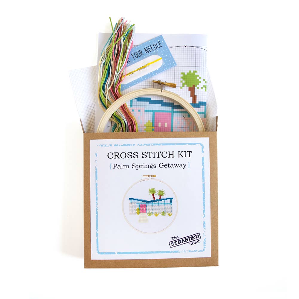 Palm Springs Getaway DIY Cross Stitch Kit