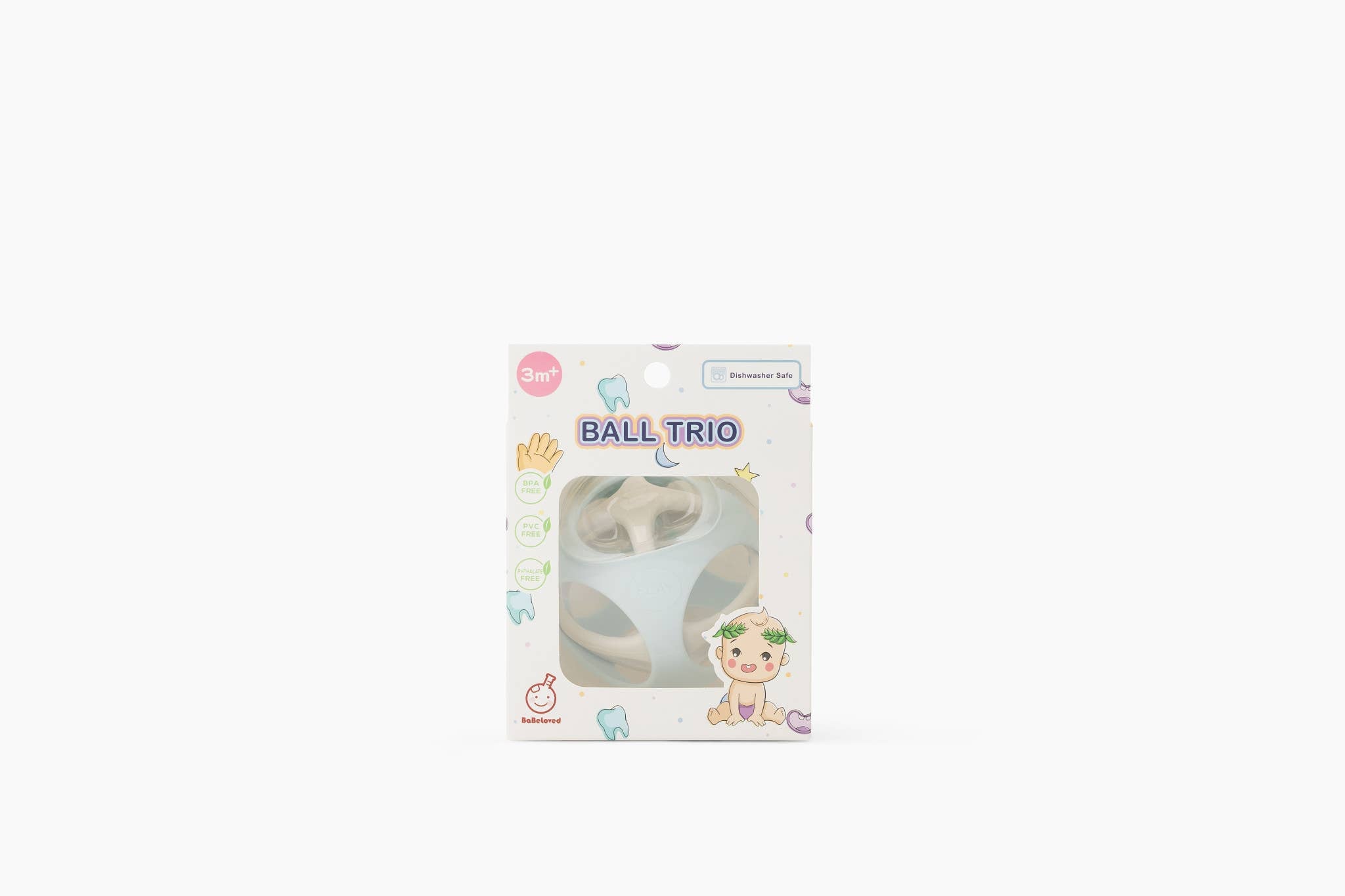 ToyLab - Ball Trio - Dual Teething Ball Toy Dishwasher Safe