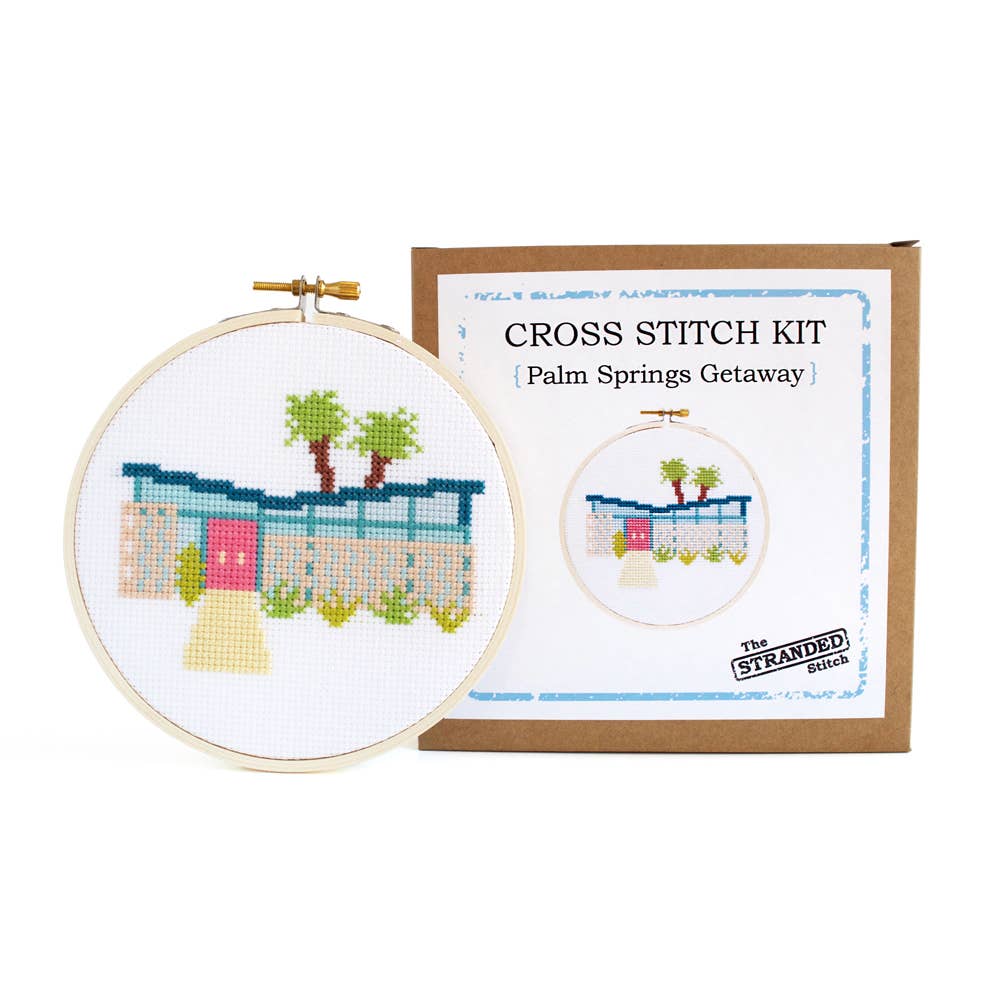 Palm Springs Getaway DIY Cross Stitch Kit