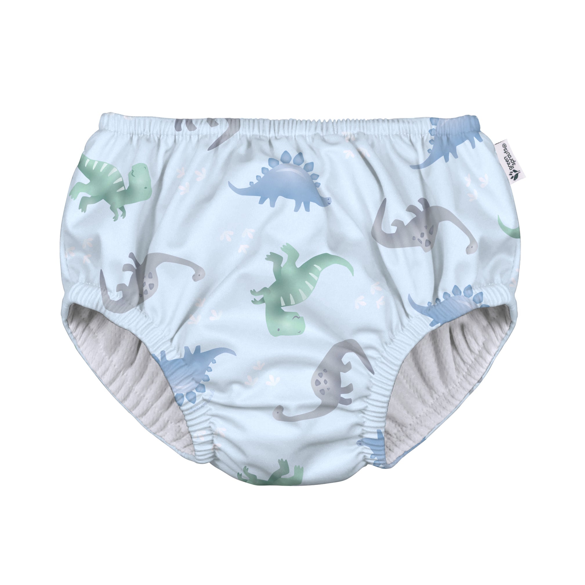 Eco Pull-up Swim Diaper- Light Blue Dino