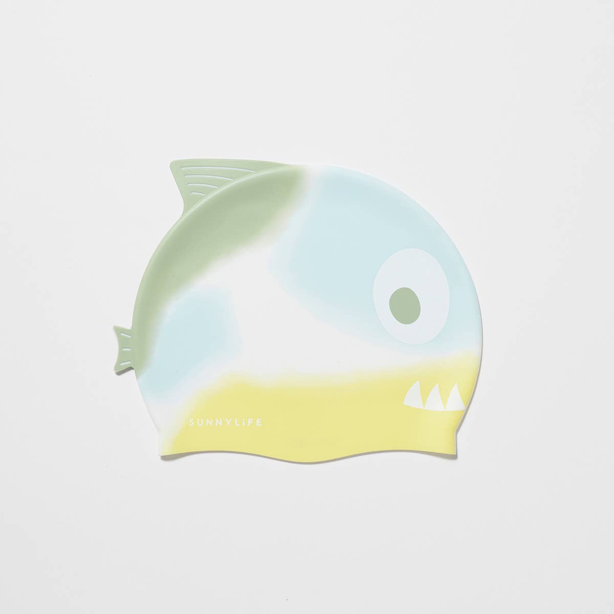 Shaped Swimming Cap Shark Tribe Khaki Ombre