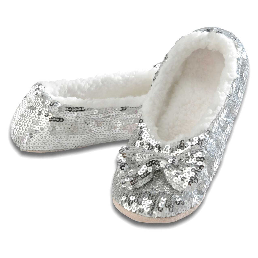 Snoozies Classic Silver Bling Little Foot Coverings
