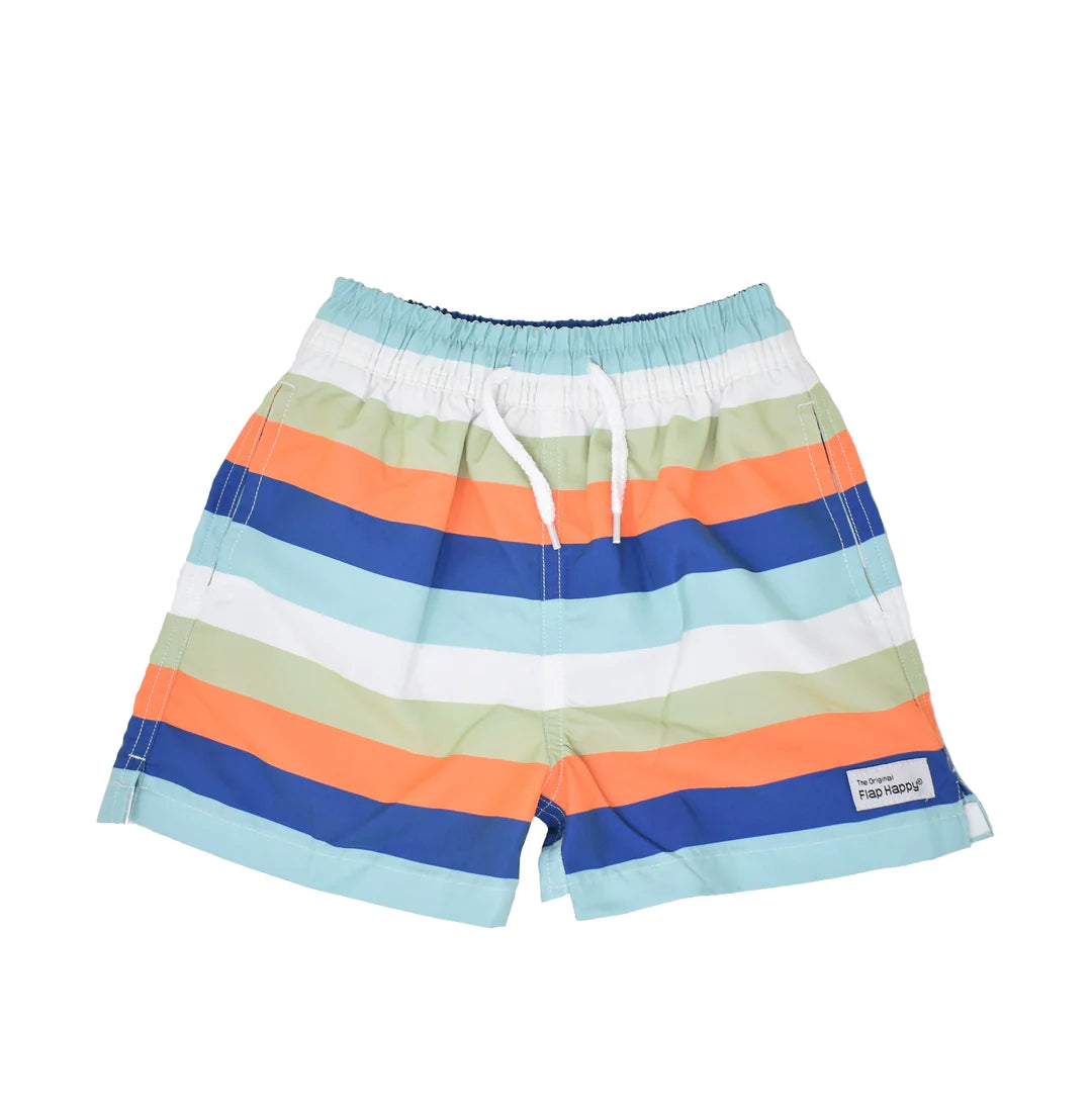 UPF 50 Wesley Swim Trunks w/ Mesh Liner- Venice Stripe