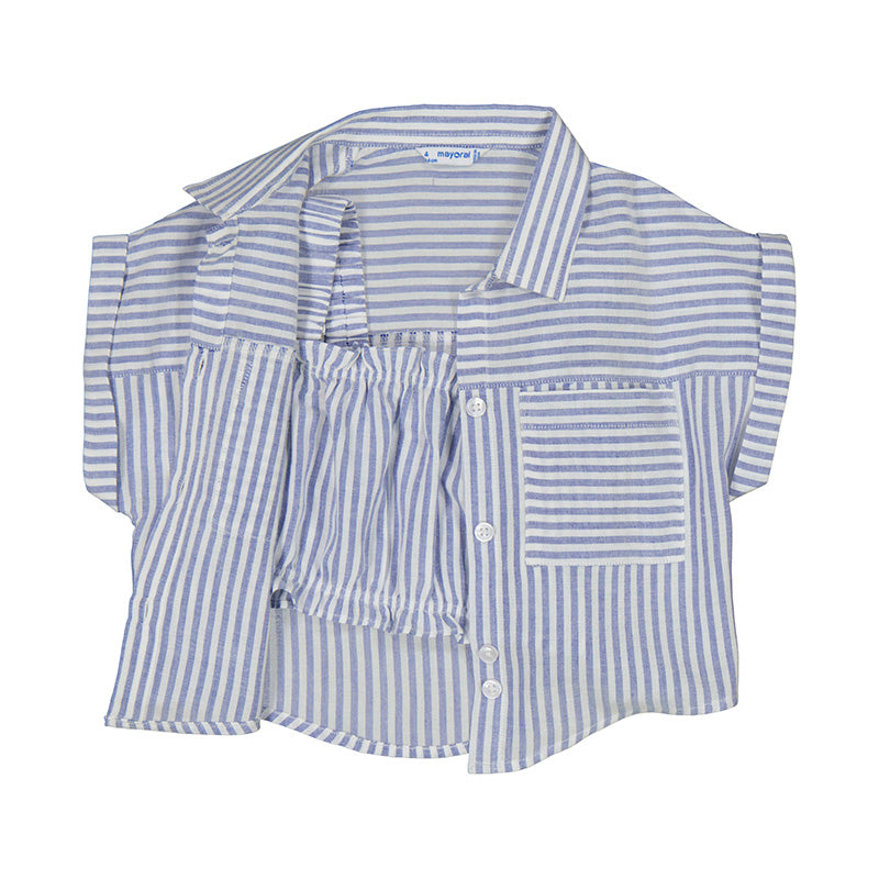 2 Piece Striped Blouse S25-3185