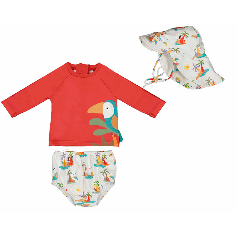 Toucan Bathing Suit w/Hat S25 1669
