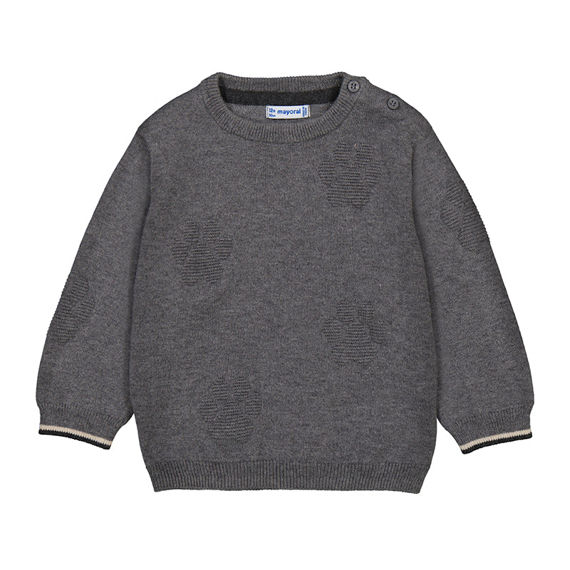 Paw Print Sweater- Graphite W25 2347