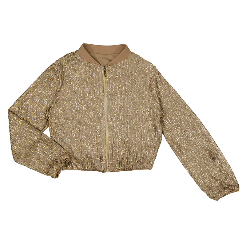 Sequins Jacket- Mocha W24-7474