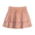 Pleated Suede Skirt- Nude W23-4903