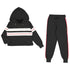 Knit Hood Pant Set- Black W24-7555