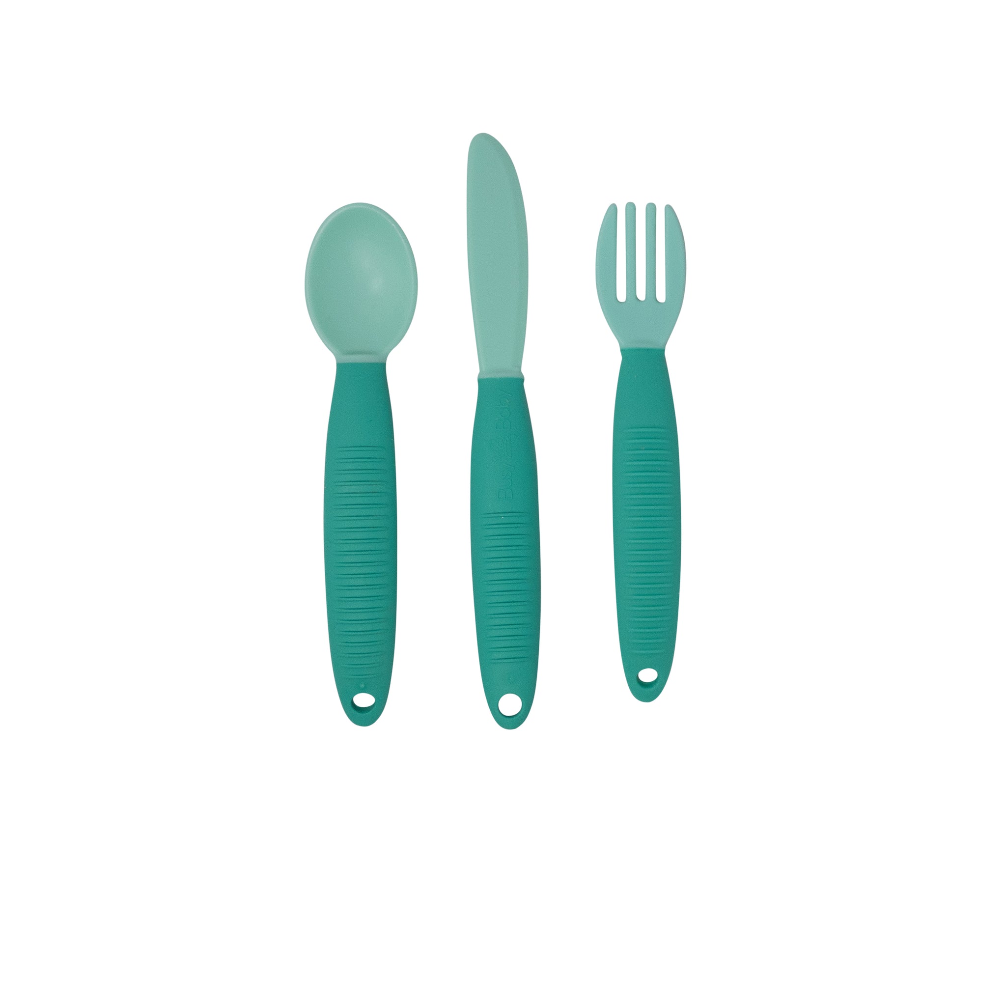 Busy Baby Eating Utensils - Pewter