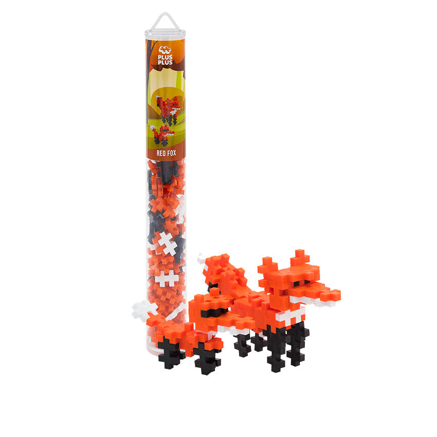 Plus-Plus Mini Maker Tube - Red Fox