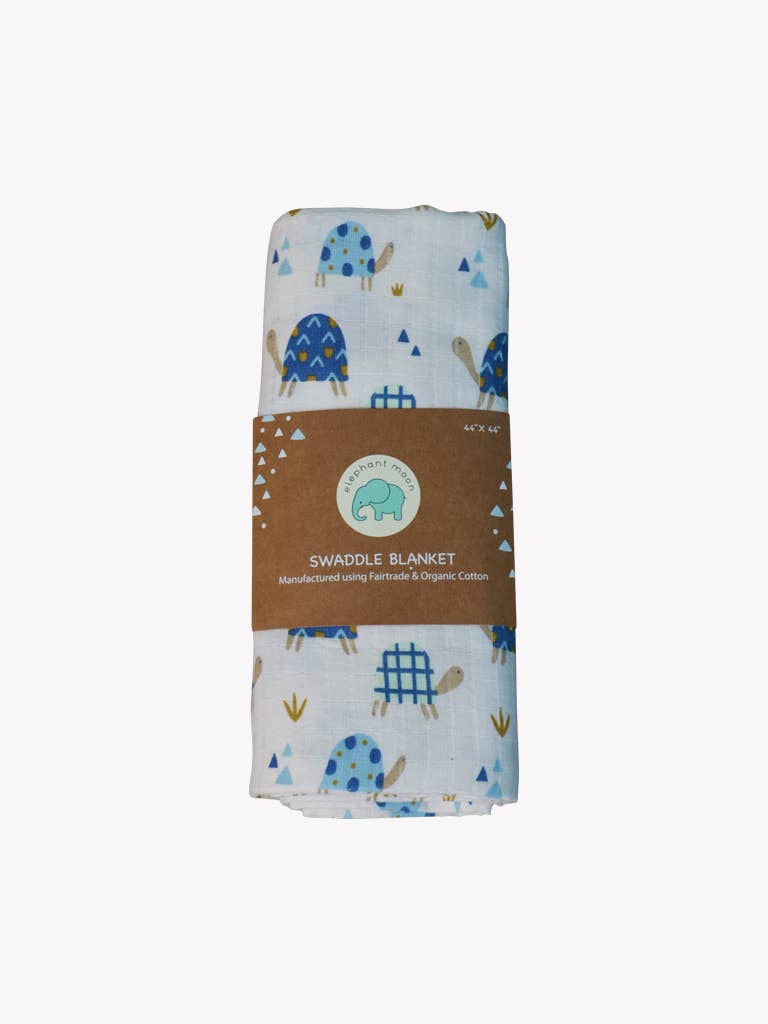 Muslin Swaddle - Toby Tortoise