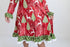 Red Christmas Holiday Reindeer Ruffle Lounge Play Gown