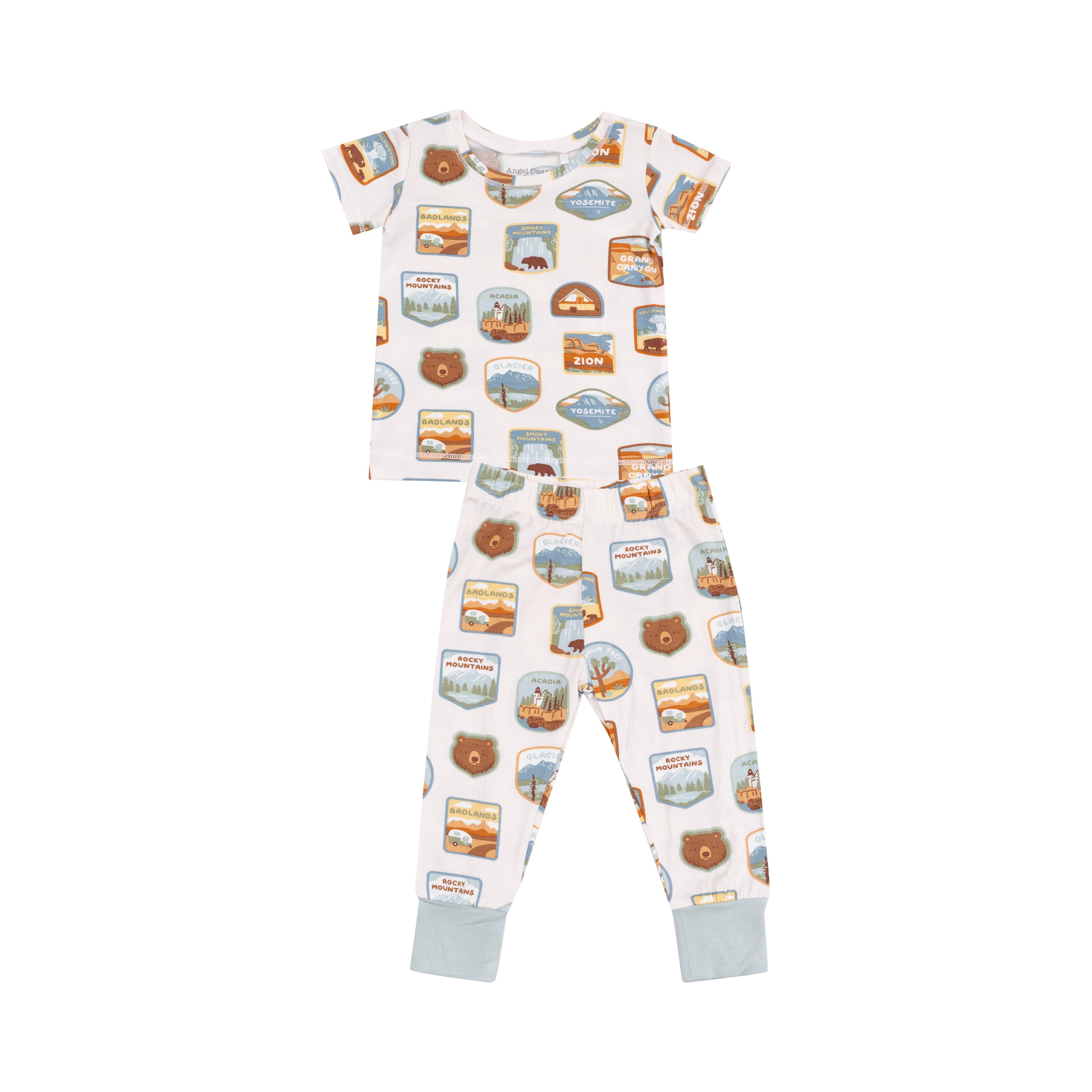 National Park Patches 2 Piece S/S Bamboo Lounge Wear Set S25