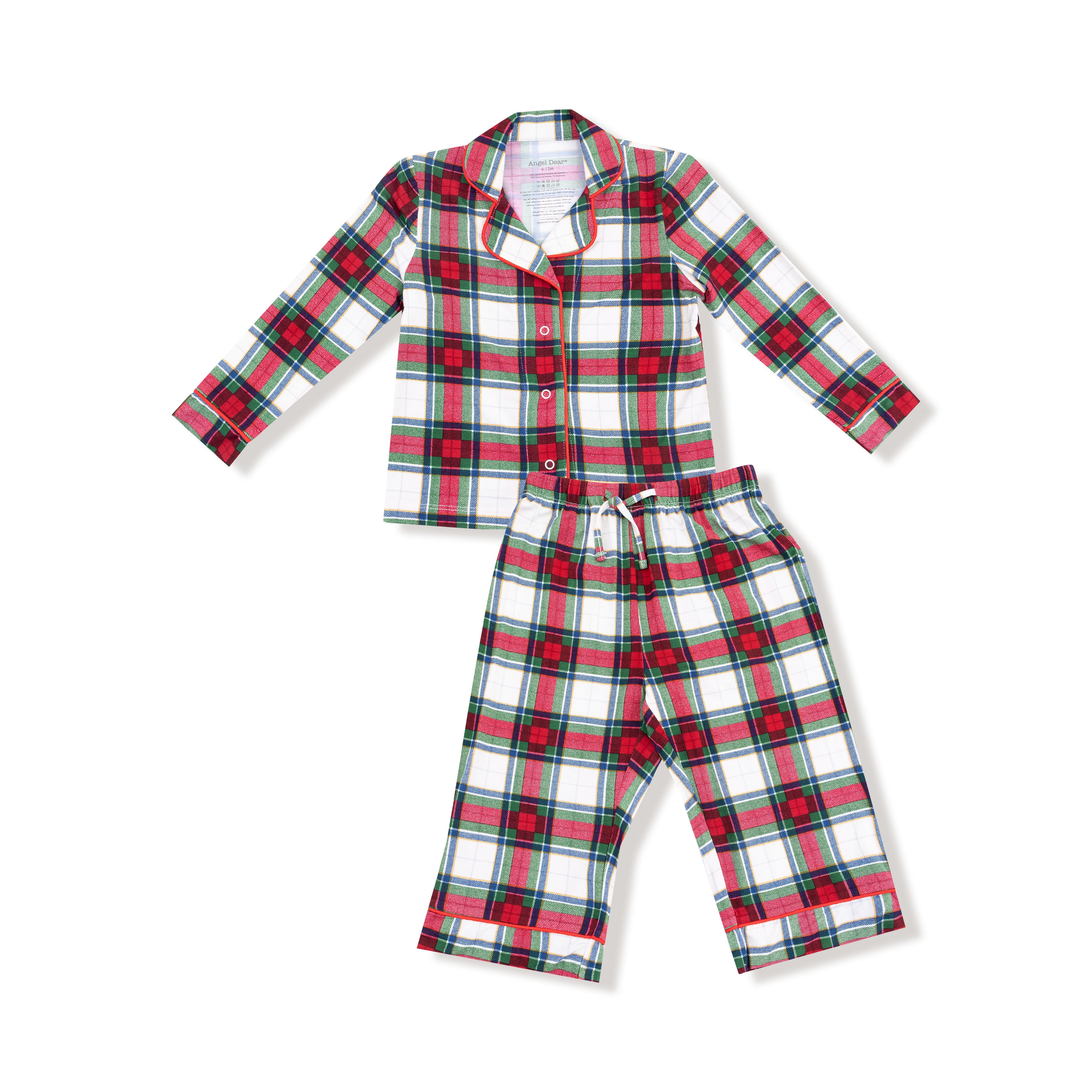 Holiday Plaid Button Down PJ W25