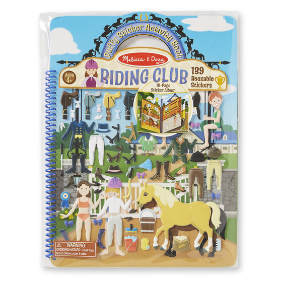 Melissa & Doug Puffy Sticker Activity Book- Riding Club