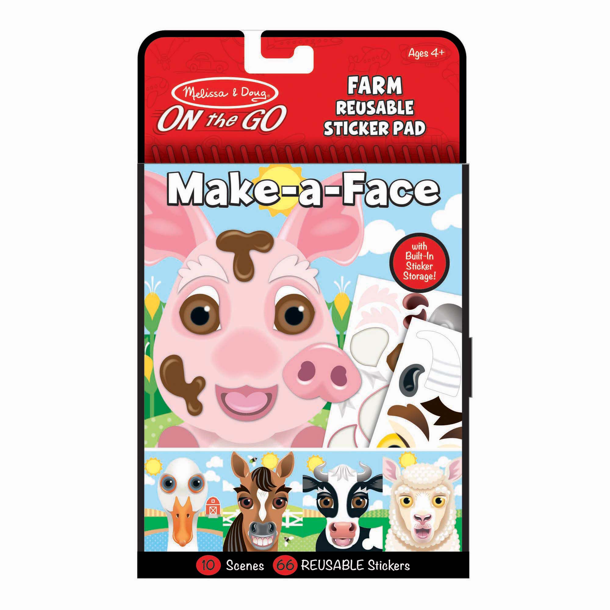 Melissa & Doug Make a Face Sticker Pad - Farm Animals