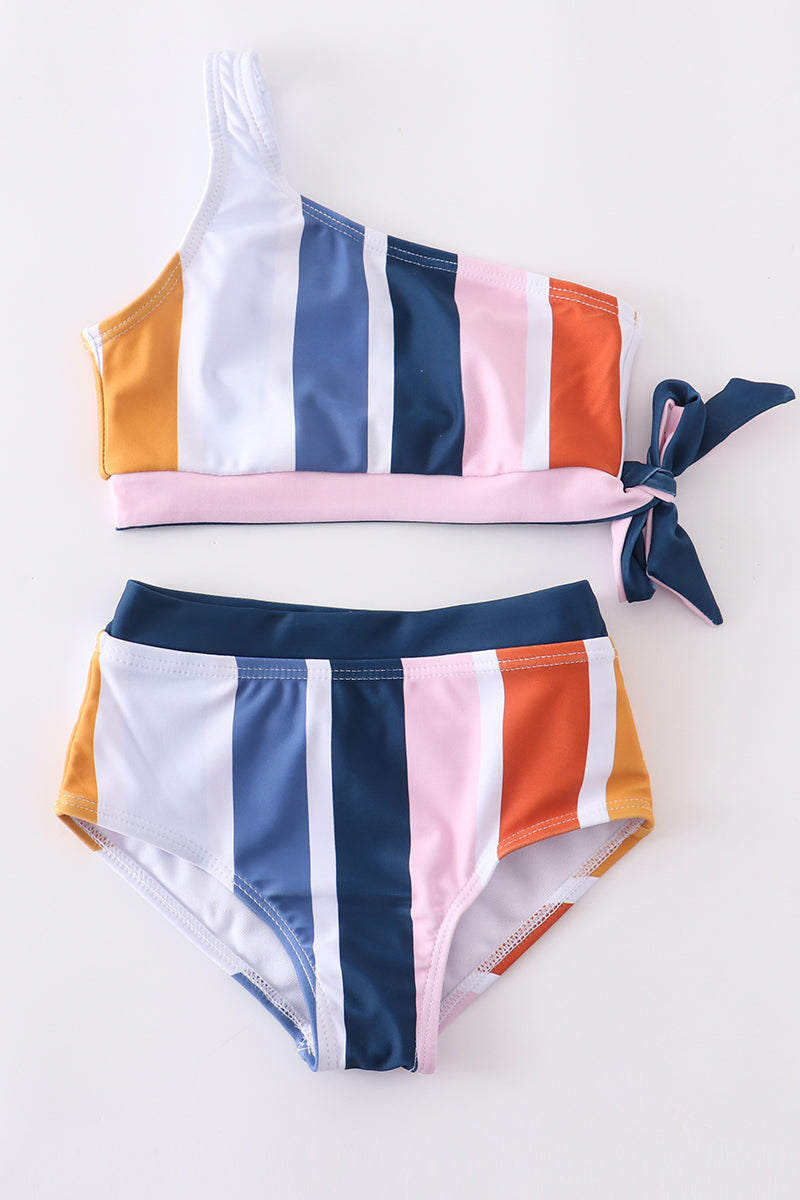 Stripe 2 Piece Swimsuit