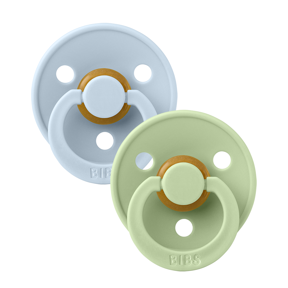BIBS Colour 2 Pacifier PACK - Round / 2 / Natural Rubber Latex