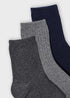 Mayoral Solid Socks - 3-Pack Navy Blue/Grey