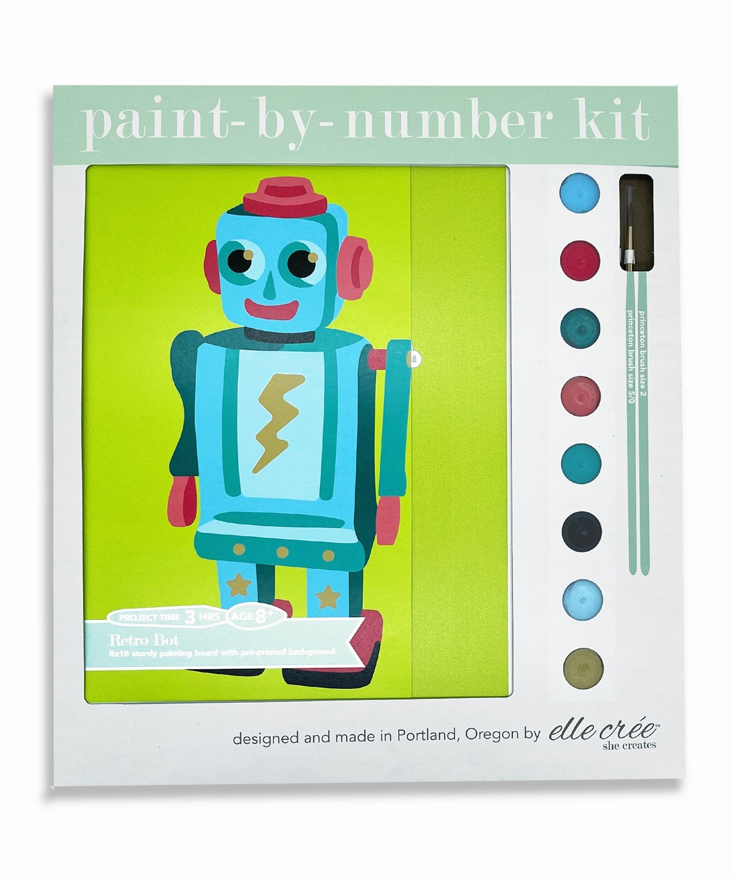 KIDS Retro Bot Paint-by-Number Kit – Reverie Goods & Gifts