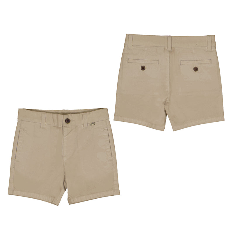 Basic chino twill shorts-Beige