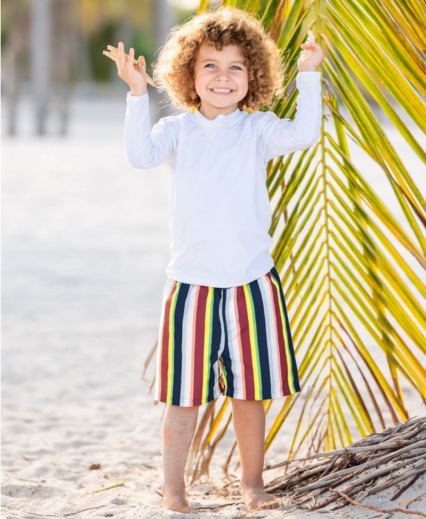 Sunset Stripe Swim Trunks