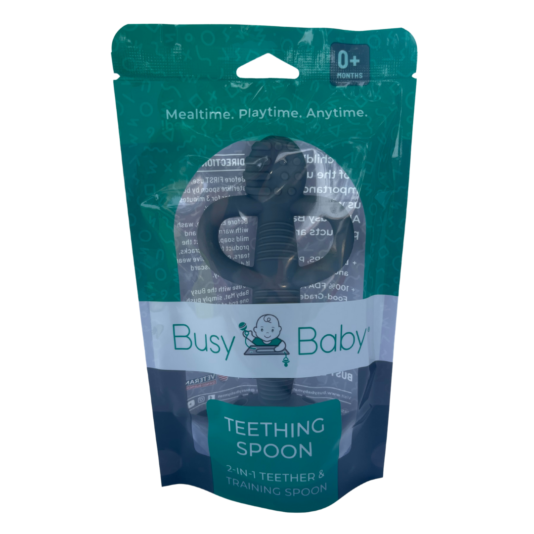 Busy Baby Teether & Training Spoon – JadaBug's Kids Boutique
