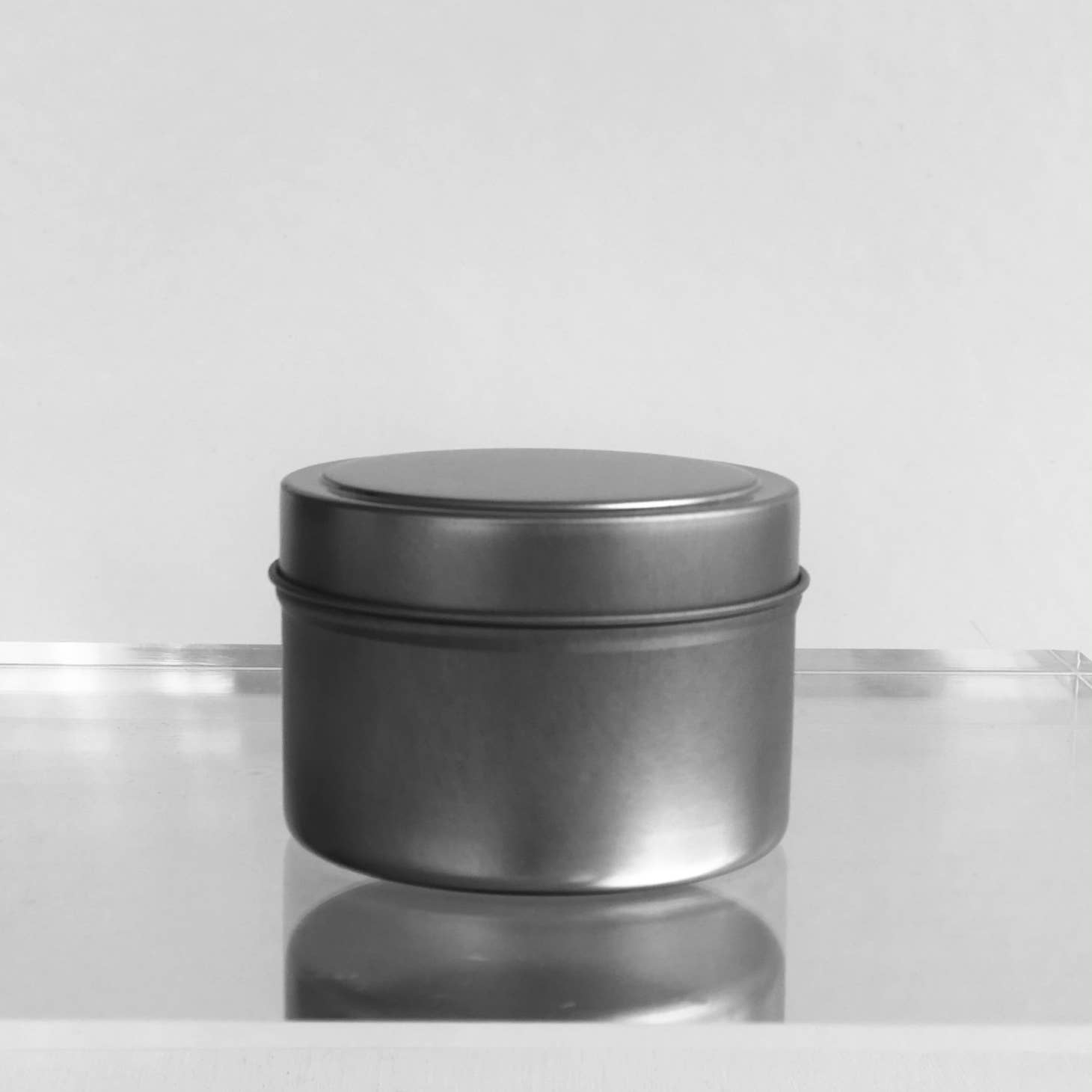 Private Label Candle Travel Tin - Silver La Quinta- Ocean Scent