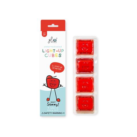 Glo Pals-Light Up Cubes for Bathtime - Sammy Red