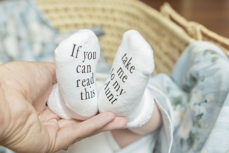 Baby Socks - If you can read this, Take me to my Aunt