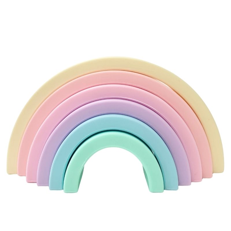 Silicone Stacking Rainbow (6pc) - Pastel