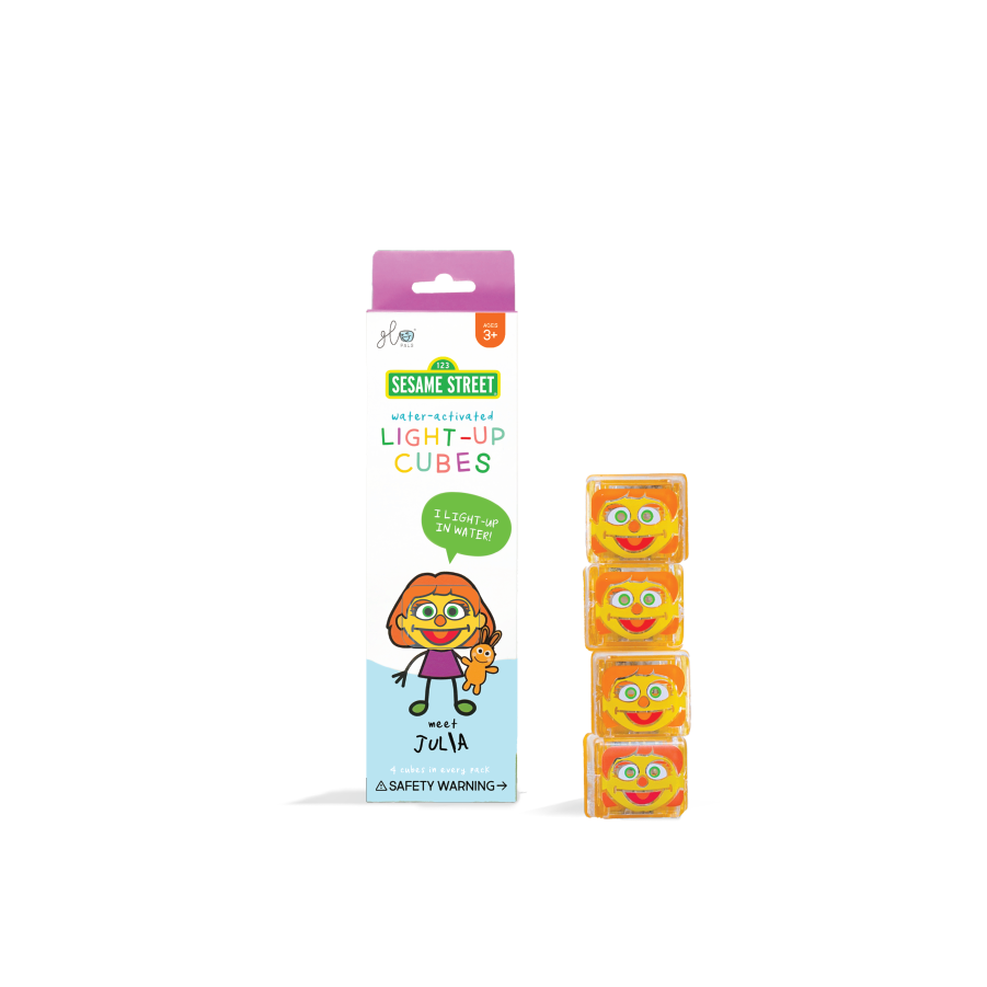 Glo Pals-Light Up Cubes for Bathtime - Sesame Street Julia