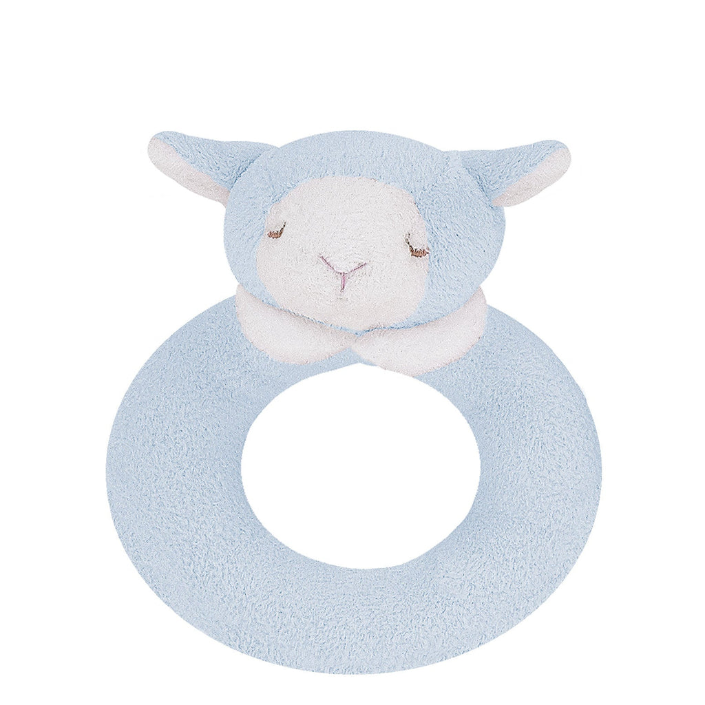 Ring Rattle - Blue Lamb