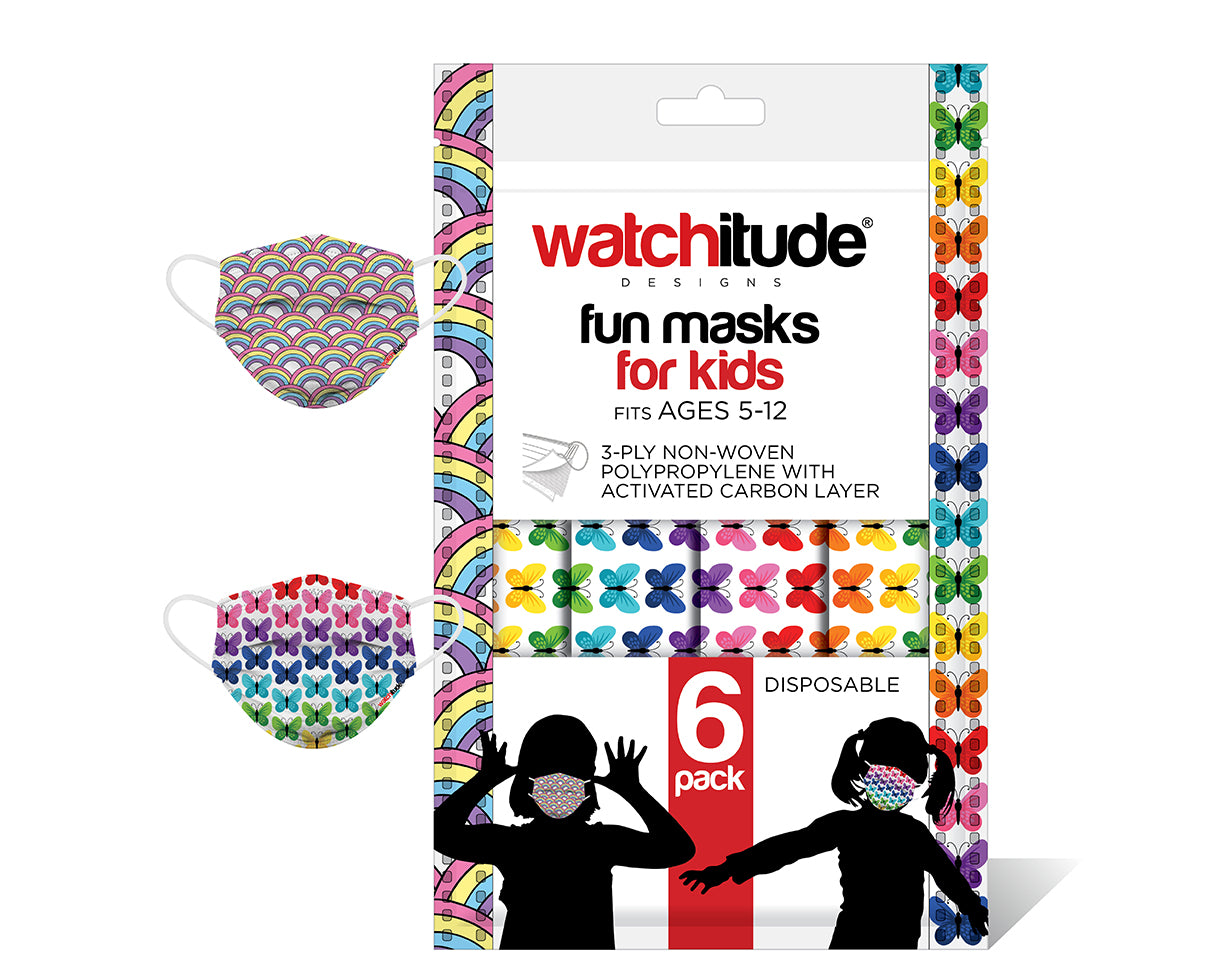 Fun Masks - Face Masks For Kids - 6 Pack