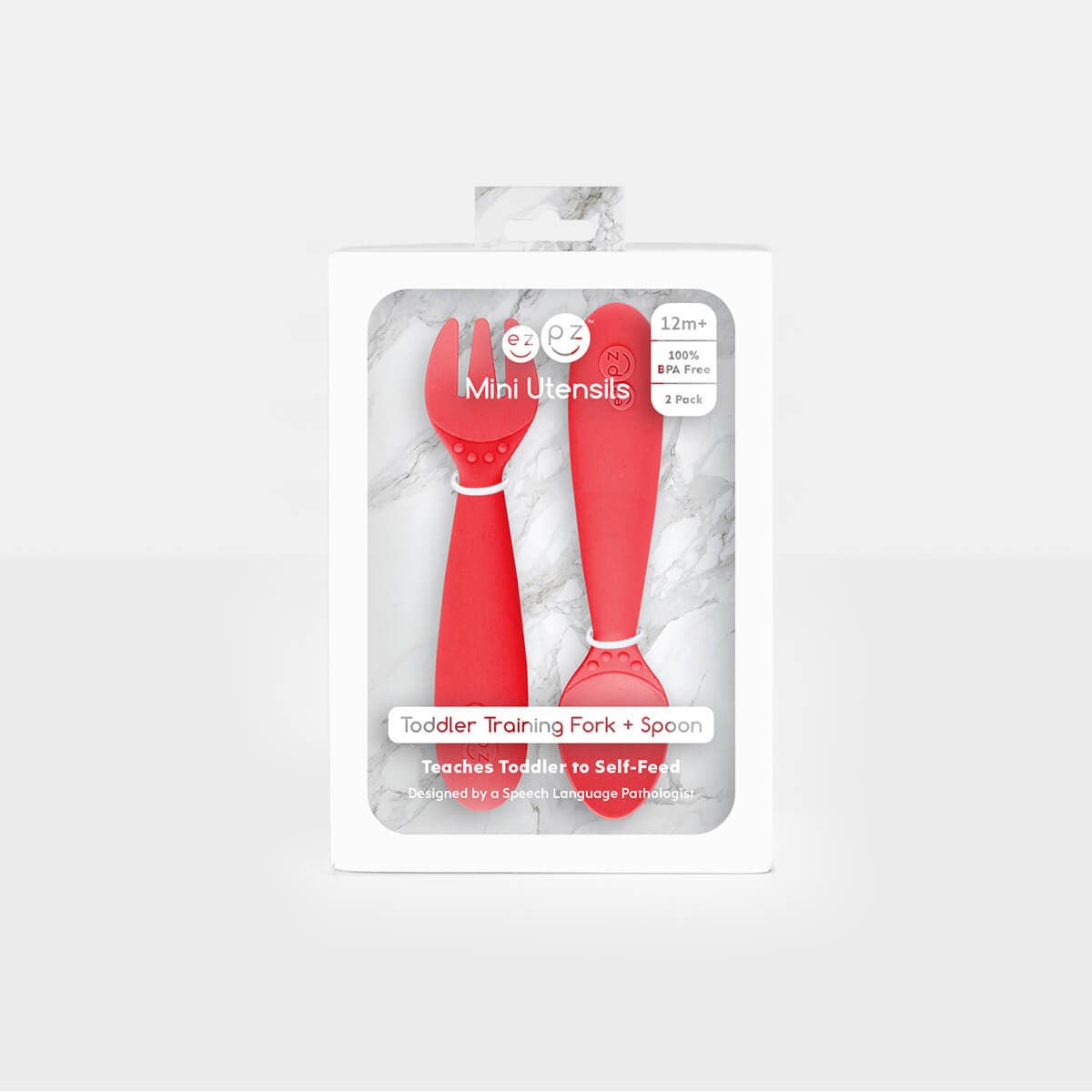 ezpz - Mini Utensils (Toddler 12+ months): Blush