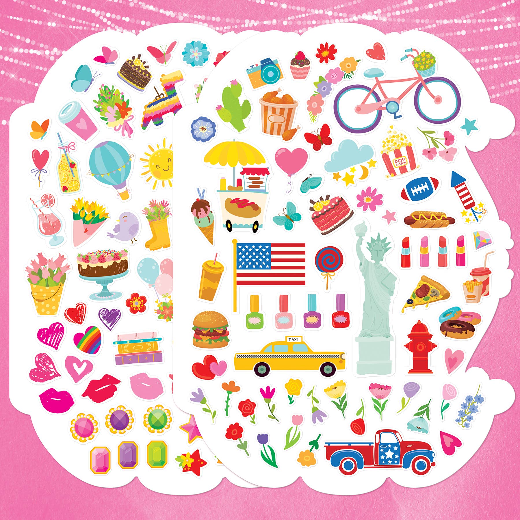 Little Fashionista Goes to the USA Coloring Book & Stickers