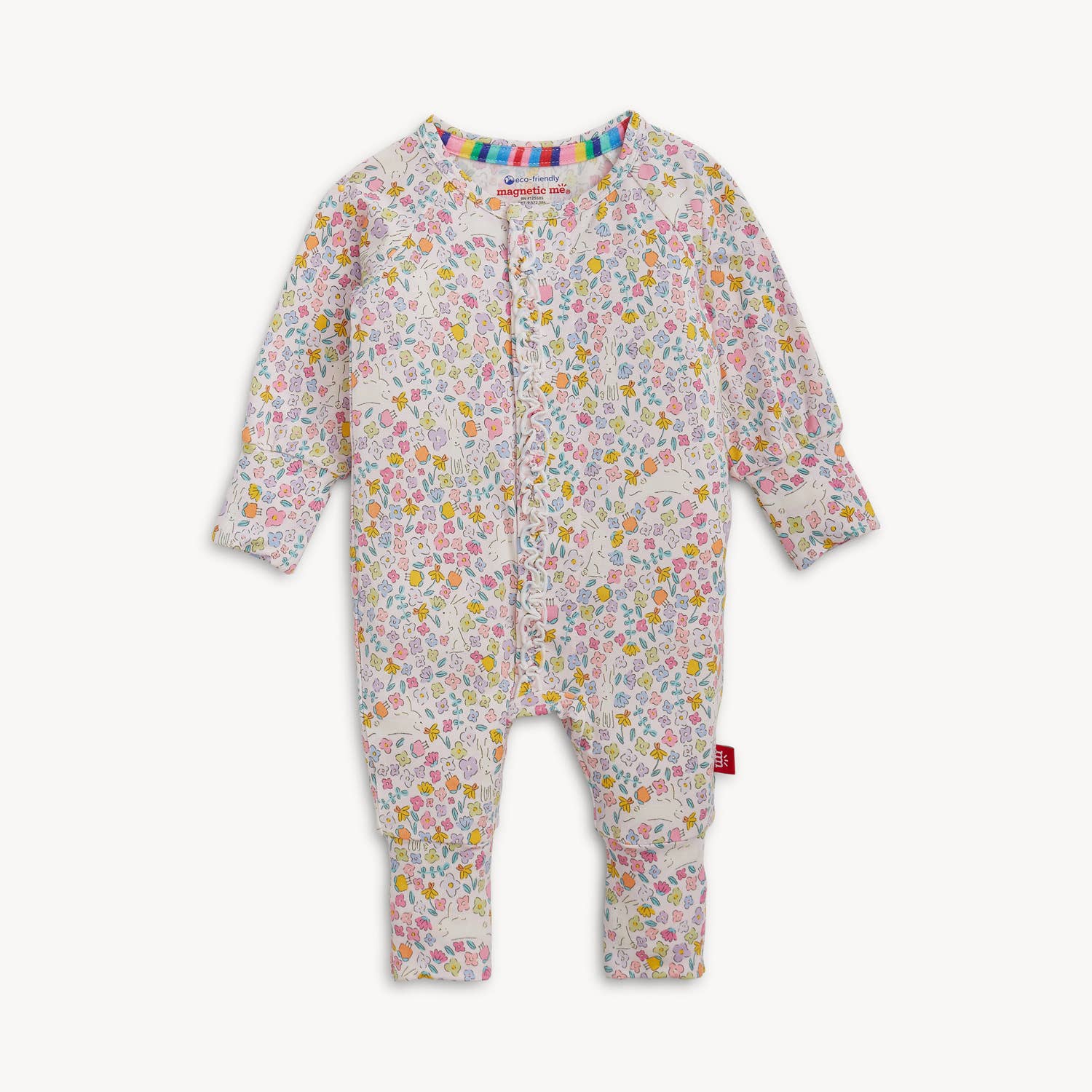 Magnetic Me - BUNNY BLOSSOM MODAL MAG RUFFLE CONV COVERALL: 650 / 12-18M