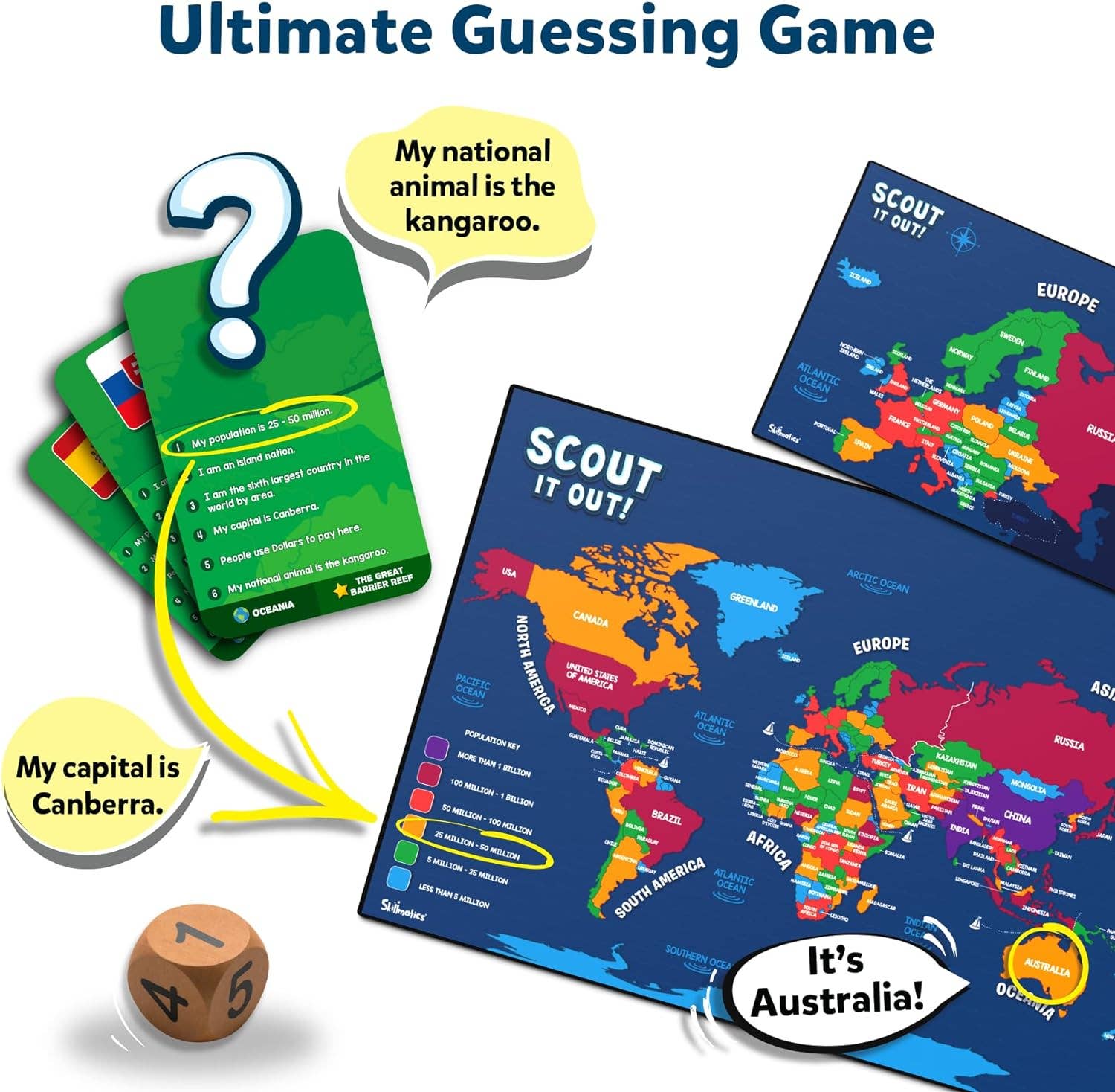 Skillmatics - Skillmatics - Scout It Out Countries of The World Board Game
