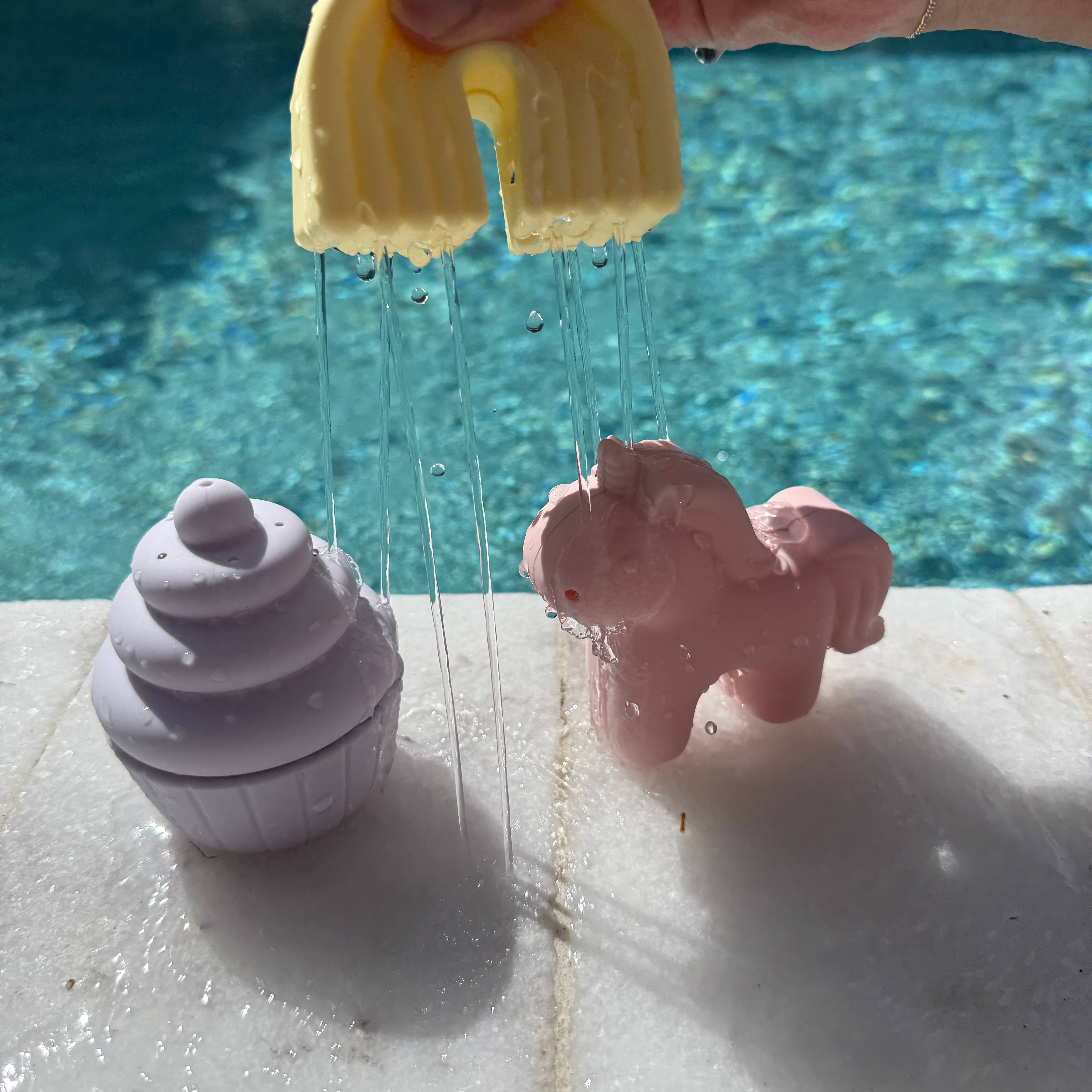 Ali+Oli - Ali+Oli Squirt Water Bath Toy Set (Unicorn Theme) Mold Free