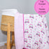 LollyBanks - Pink Golf Toddler 100% Cotton Muslin Blanket