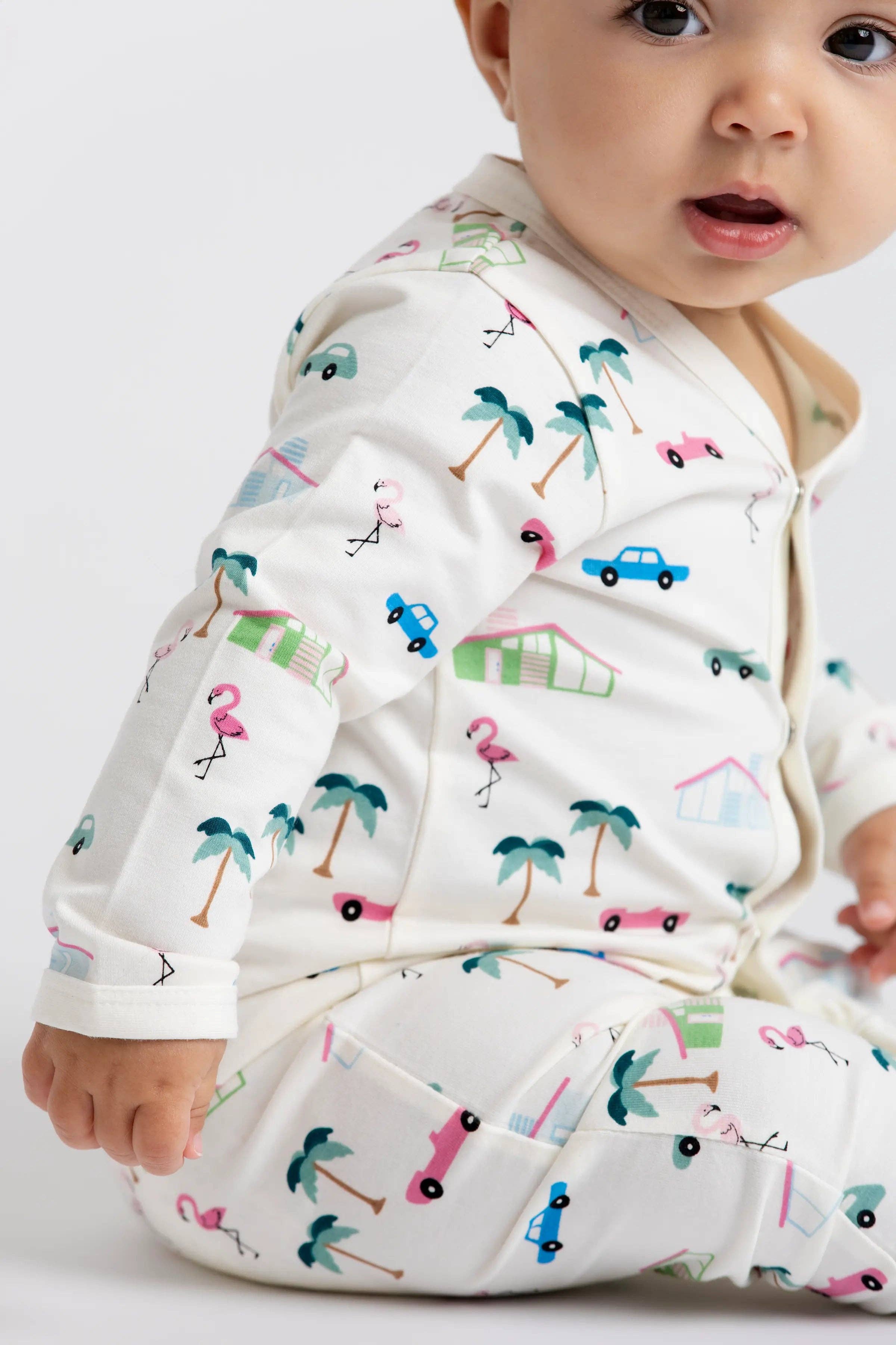 Monica + Andy - On The Go Baby One-Piece_Retro Palm Springs: Unisex / Retro Palm Springs / 0-3m