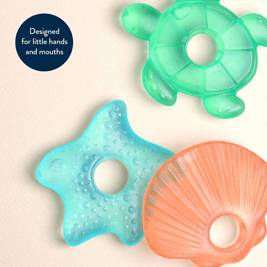Cutie Coolers™ Water Filled Teethers (3-pack): Seaside