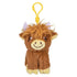 La Luna Bella - Toys - 4" Plush Highland Cow Clip On - LLB Toys