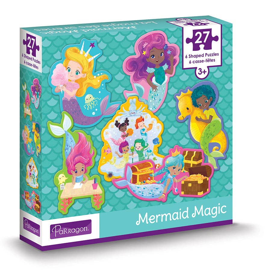 Cottage Door Press - Mermaid Magic Set of 6 Shaped Kids Puzzles