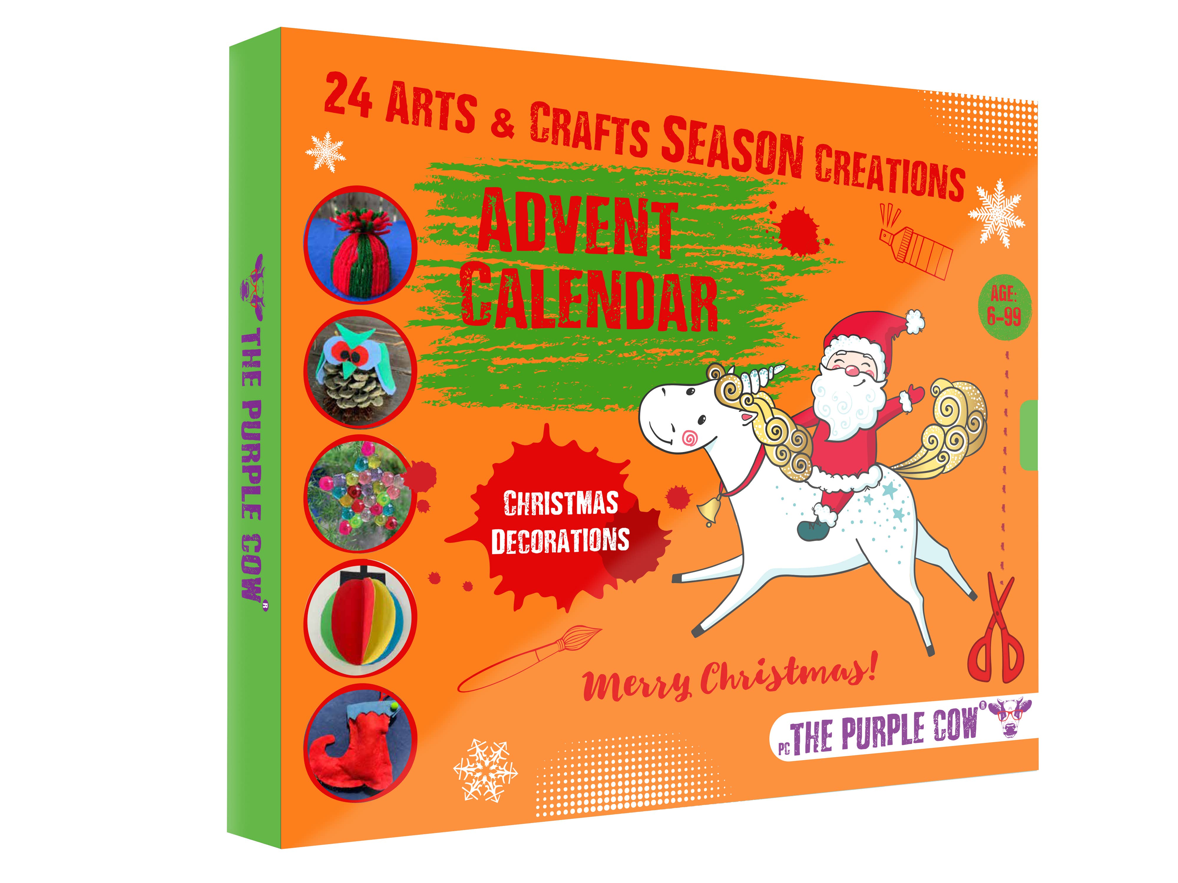 The Purple Cow America Inc. - Arts & Crafts Christmas Decorations - Advent Calen