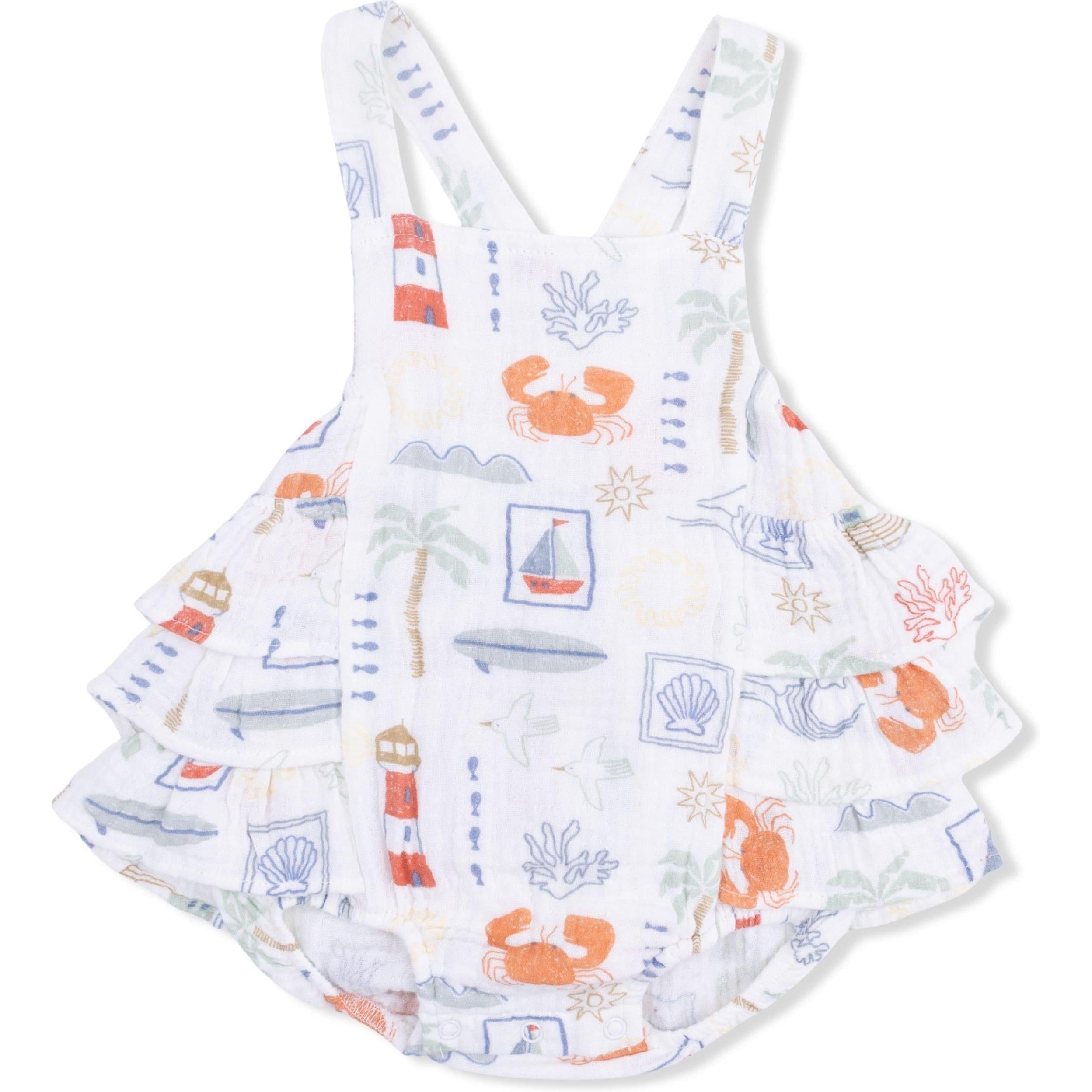 Angel Dear Club Mediterranean Ruffle Sunsuit